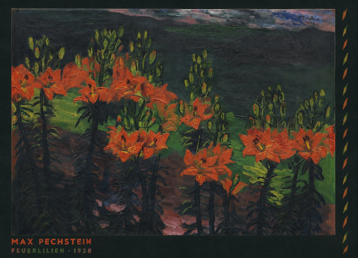 Max Pechstein Feuerlilien No6 - Juliste