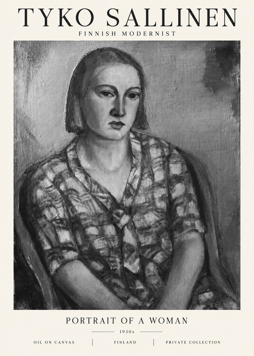 Tyko Sallinen Portrait of a Woman I No1 - Juliste