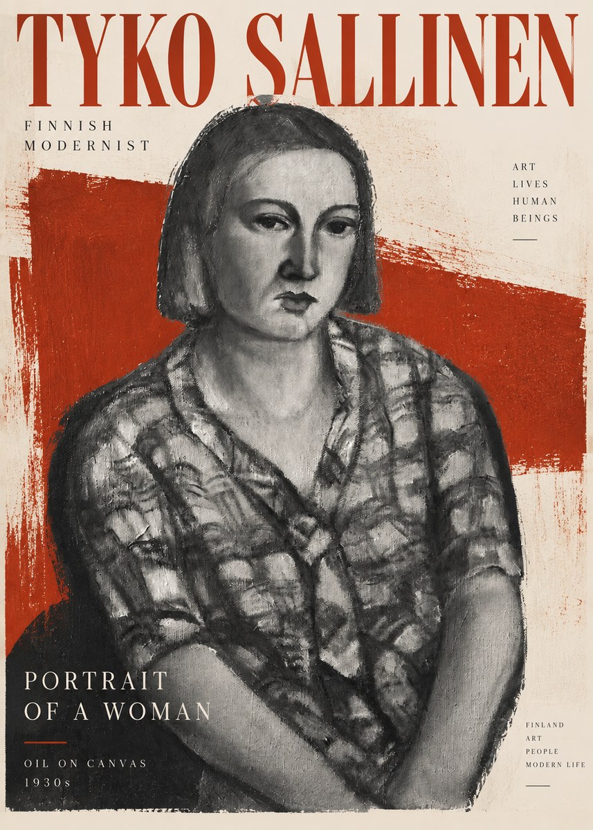 Tyko Sallinen Portrait of a Woman I No2 - Juliste