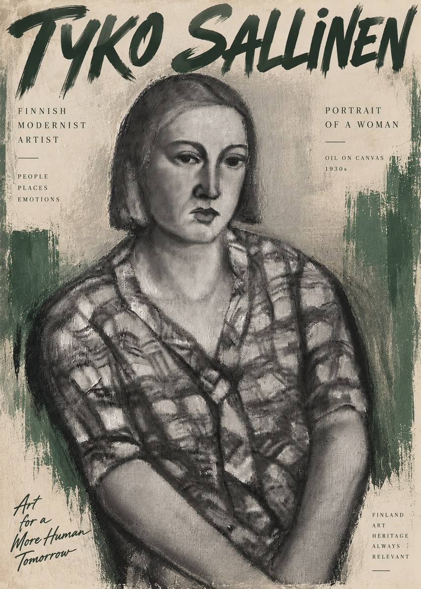 Tyko Sallinen Portrait of a Woman I No6 - Juliste