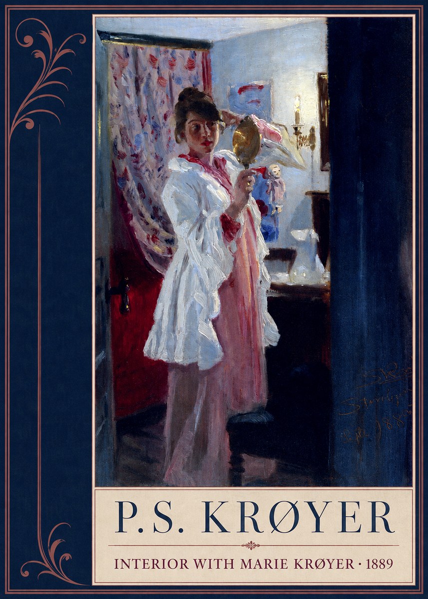 P.S. Krøyer Interior with Marie Krøyer No2 - Juliste