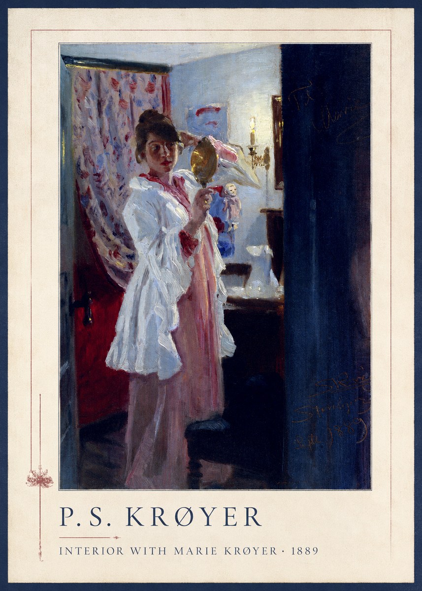 P.S. Krøyer Interior with Marie Krøyer No4 - Juliste