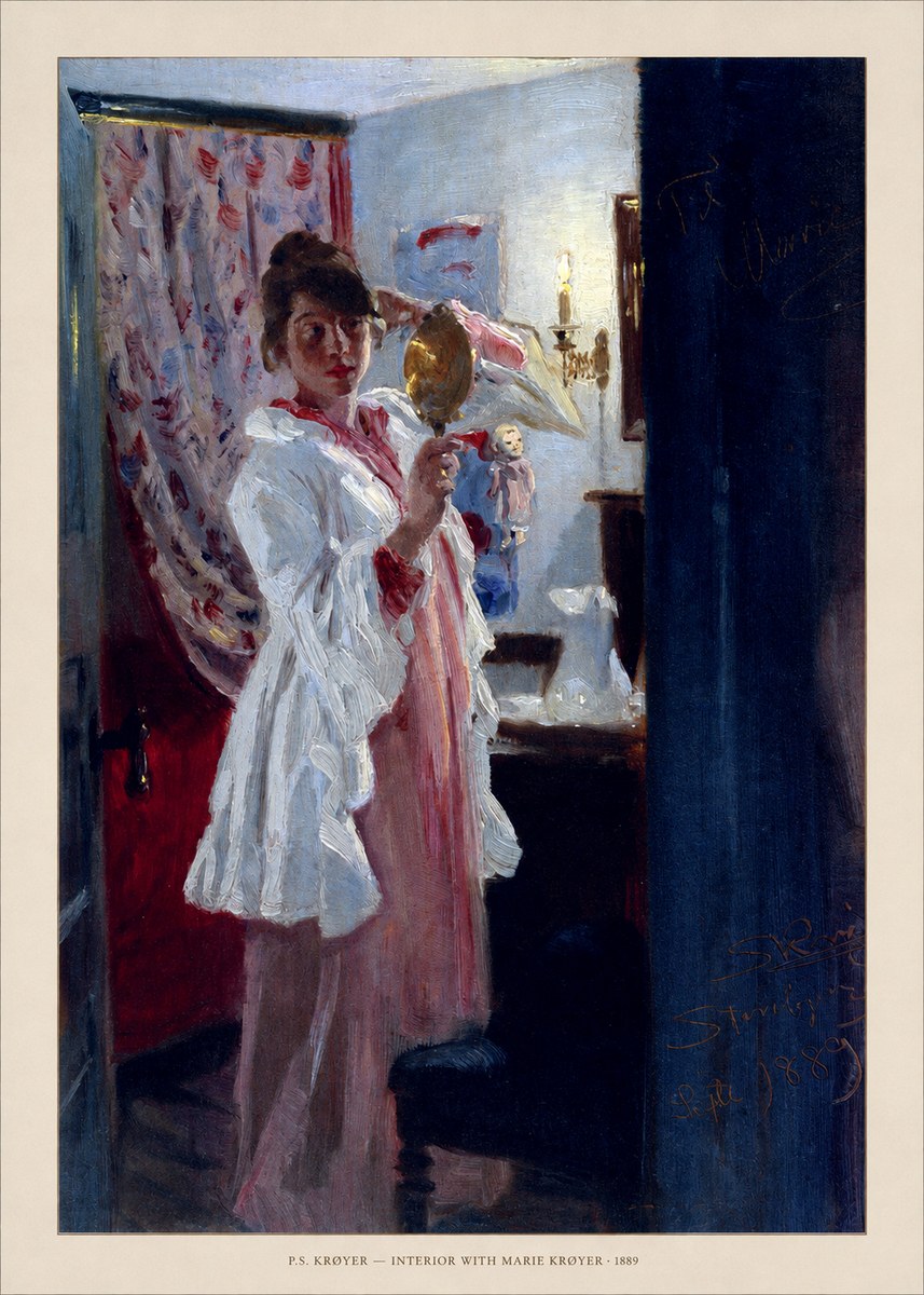 P.S. Krøyer Interior with Marie Krøyer No5 - Juliste