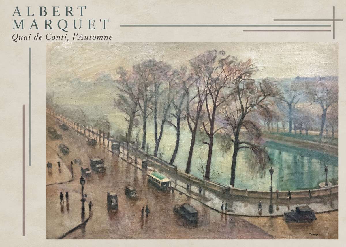 Albert Marquet Quai De Conti, L'automne No3 - Juliste