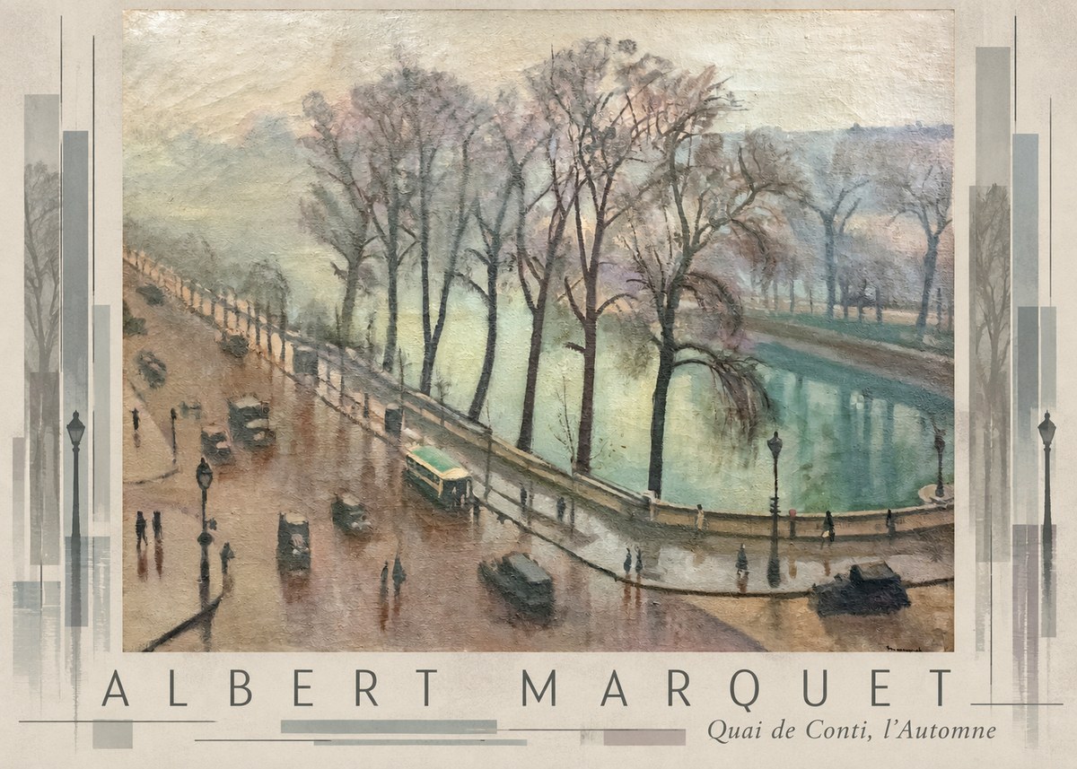 Albert Marquet Quai De Conti, L'automne No6 - Juliste