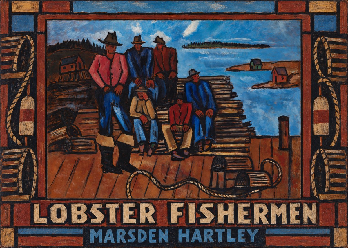 Marsden Hartley Lobster Fishermen II No1 - Juliste