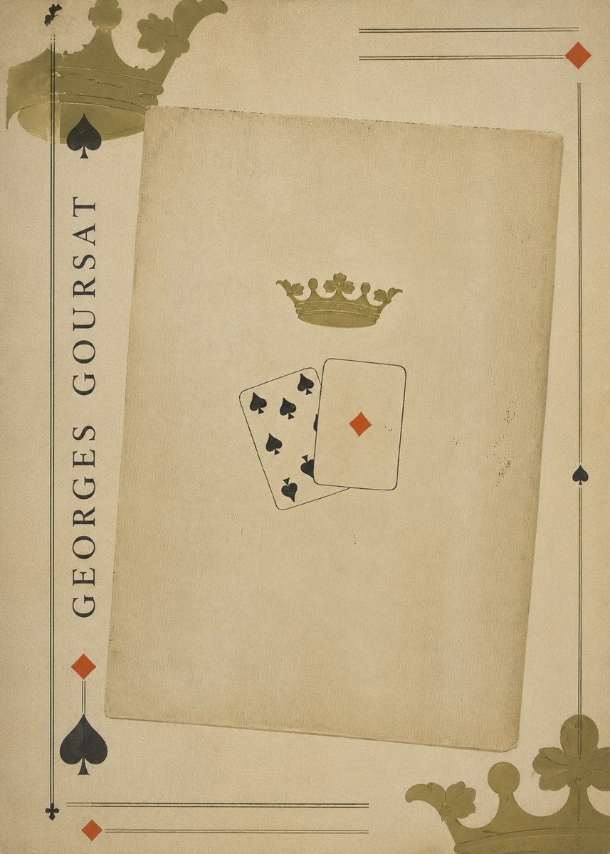 Georges Goursat Crown and Playing Cards No2 - Juliste