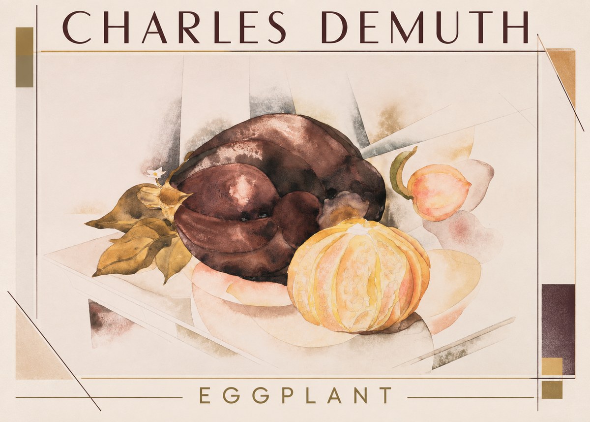 Charles Demuth Eggplant No1 - Juliste