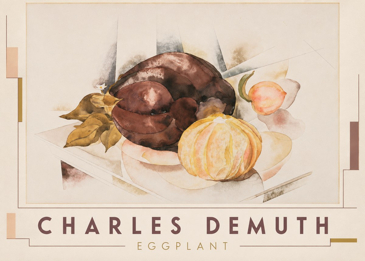Charles Demuth Eggplant No3 - Juliste