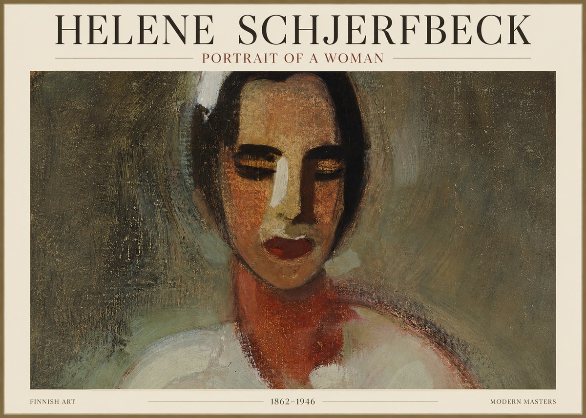 Helene Schjerfbeck Portrait of a Woman III No1 - Juliste