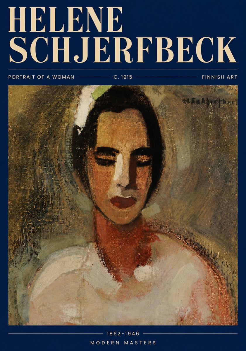 Helene Schjerfbeck Portrait of a Woman III No5 - Juliste