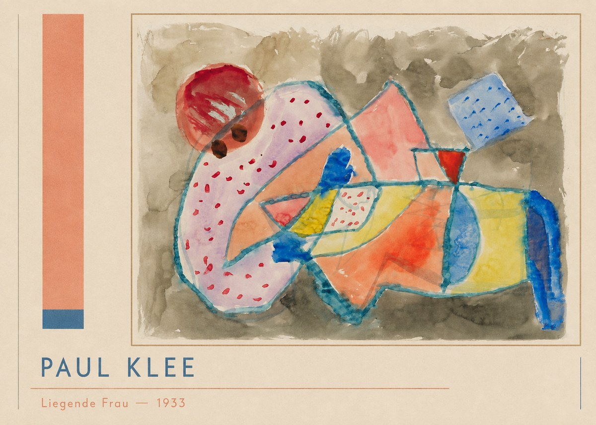 Paul Klee Liegende Frau - 1933 No3 - Juliste