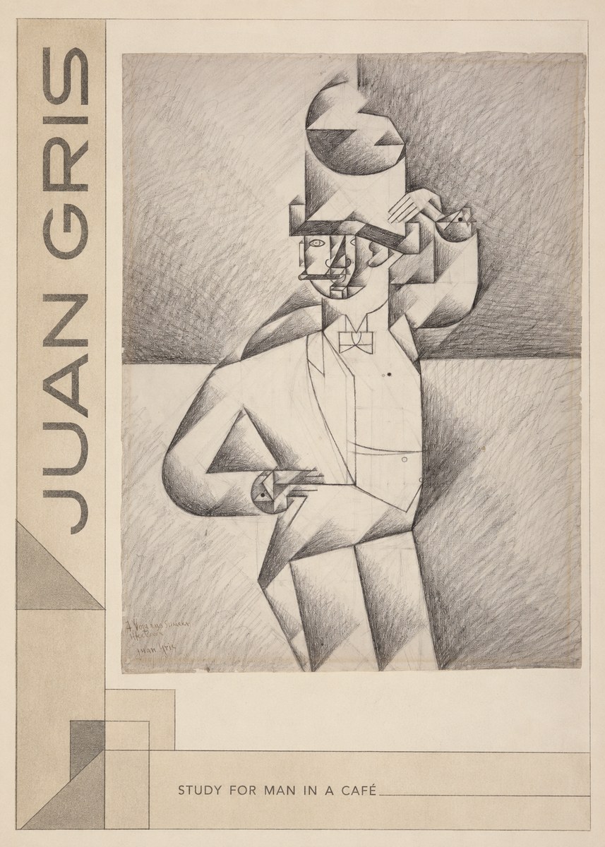 Juan Gris Study for Man in a Café No2 - Juliste