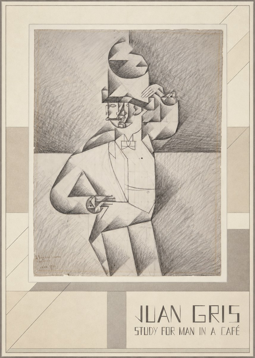 Juan Gris Study for Man in a Café No3 - Juliste