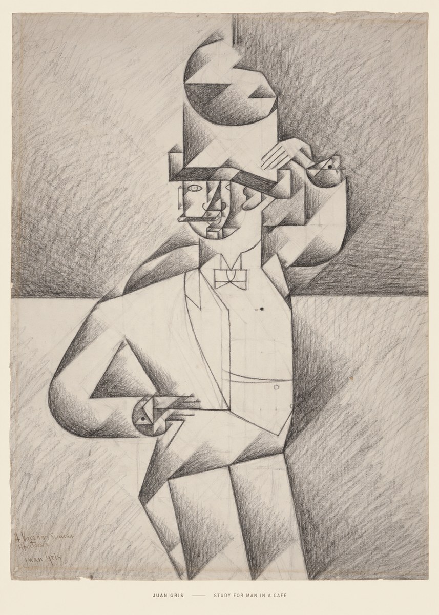 Juan Gris Study for Man in a Café No6 - Juliste