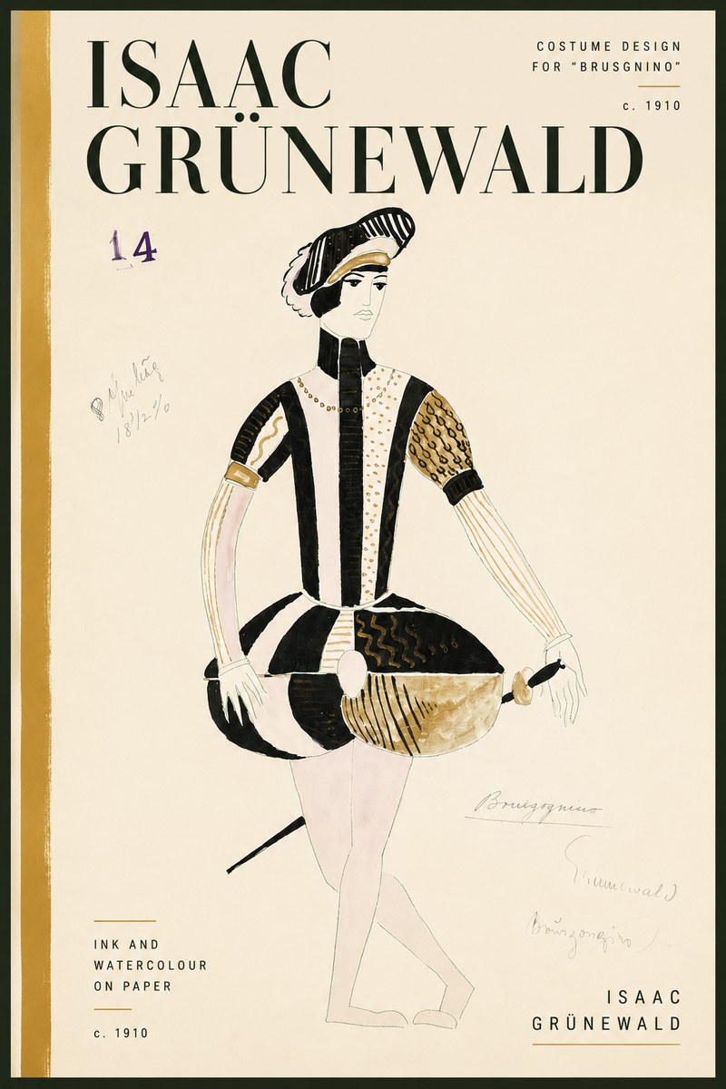 Isaac Grünewald Costume Design IX No4 - Juliste