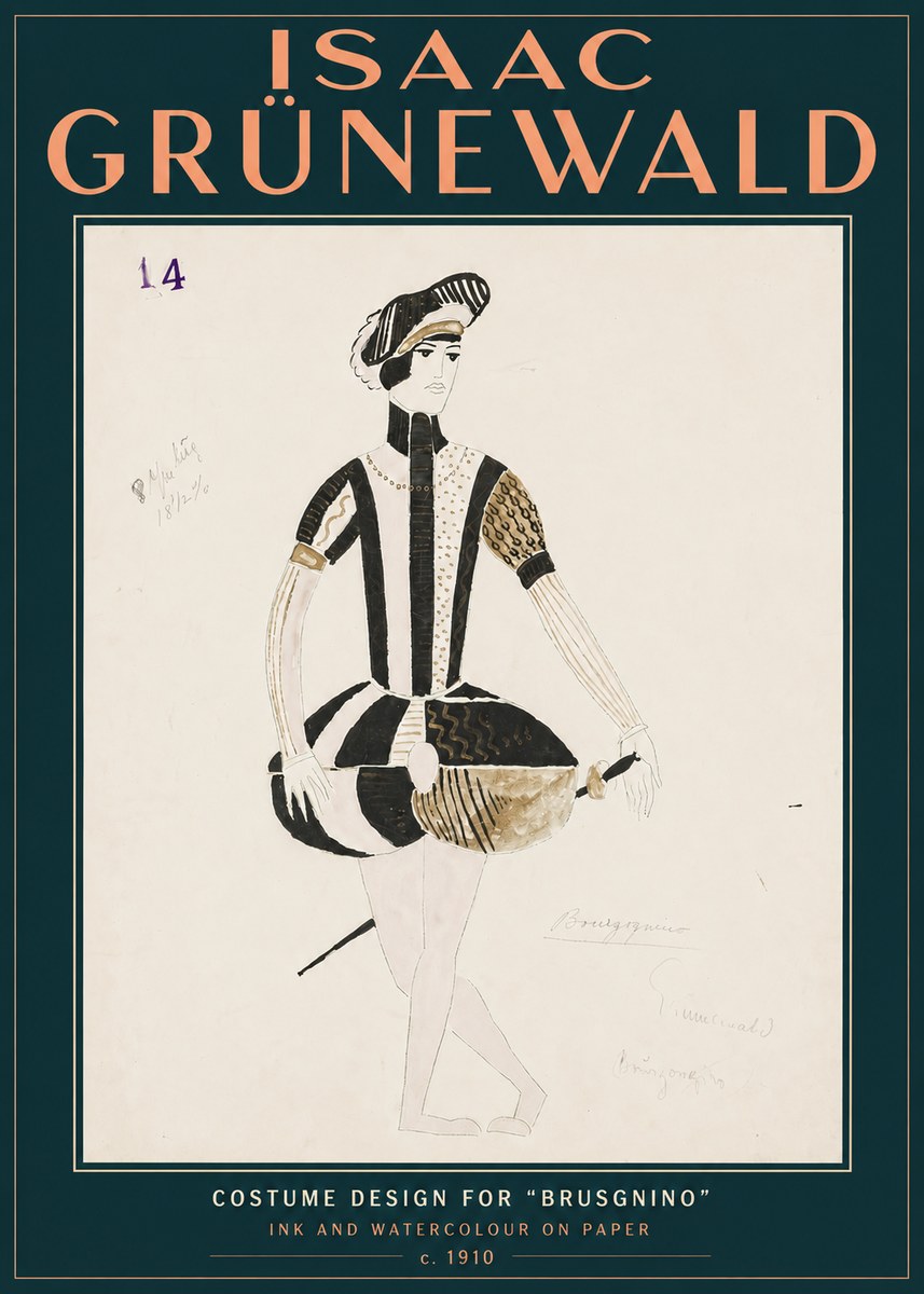 Isaac Grünewald Costume Design IX No5 - Juliste