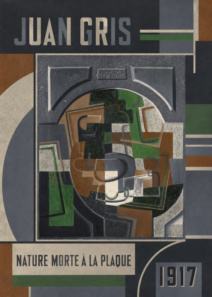 Juan Gris Nature Morte À La Plaque No2 - Juliste