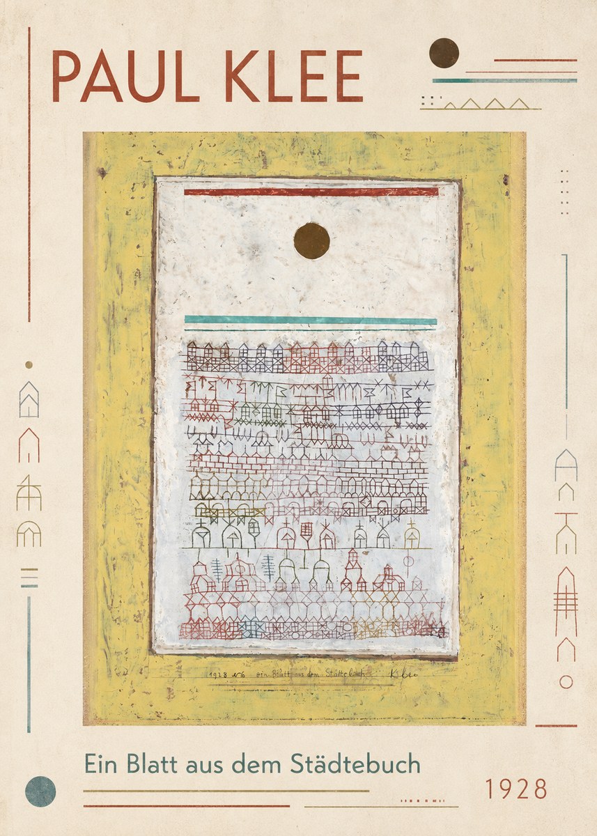 Paul Klee Ein Blatt Aus Dem Städtebuch No3 - Juliste