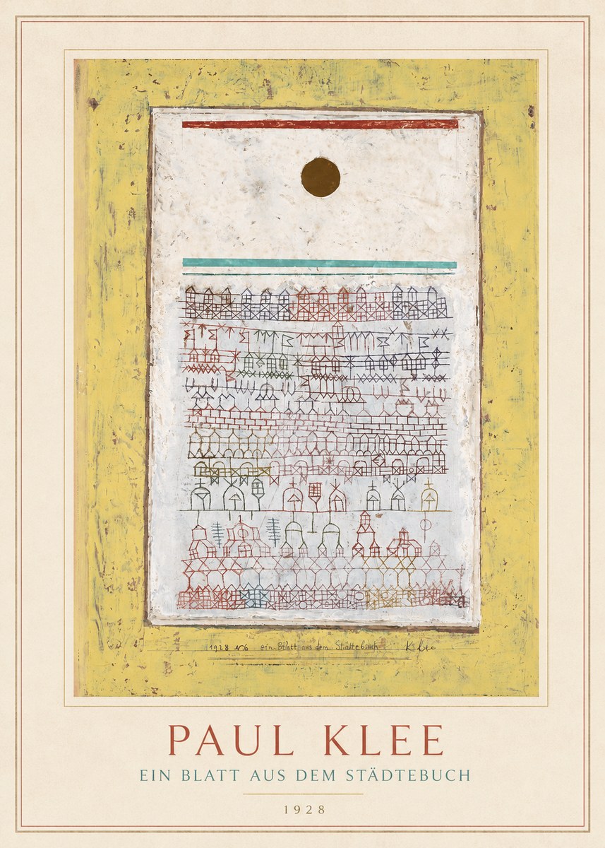 Paul Klee Ein Blatt Aus Dem Städtebuch No5 - Juliste
