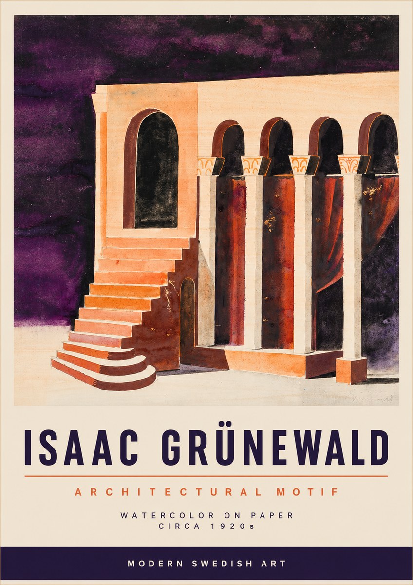 Isaac Grünewald Architectural Motif I No3 - Juliste