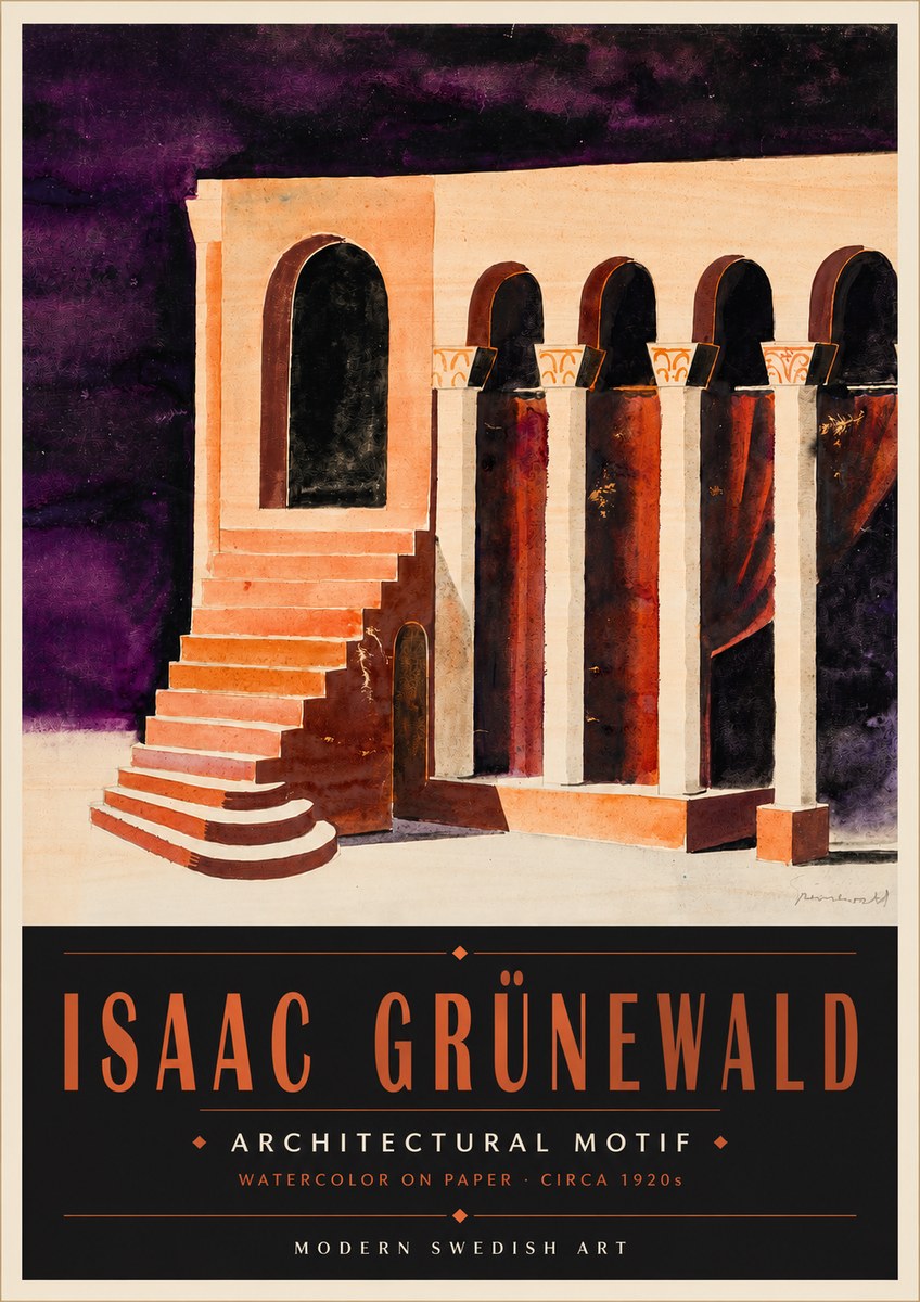 Isaac Grünewald Architectural Motif I No5 - Juliste