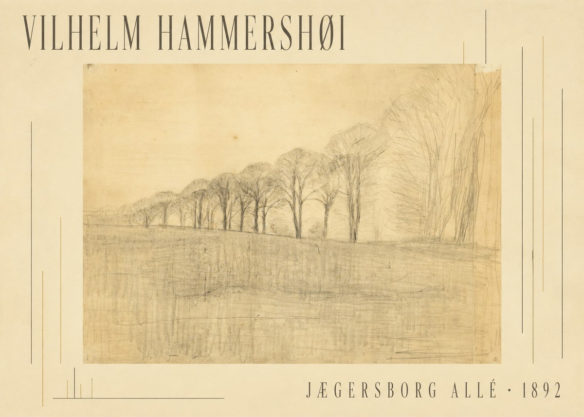 Vilhelm Hammershøi Jægersborg Allé No5 - Juliste