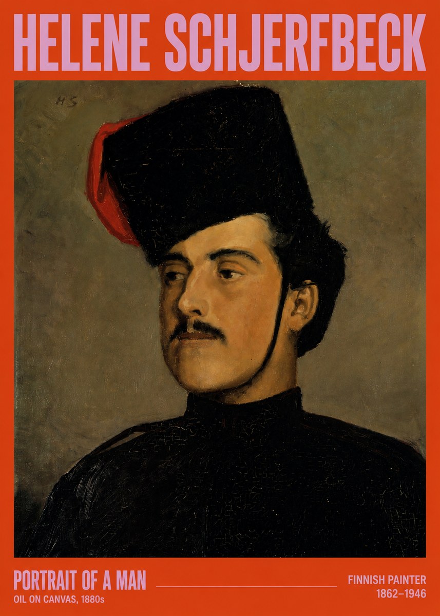 Helene Schjerfbeck Portrait of a Man II No2 - Juliste