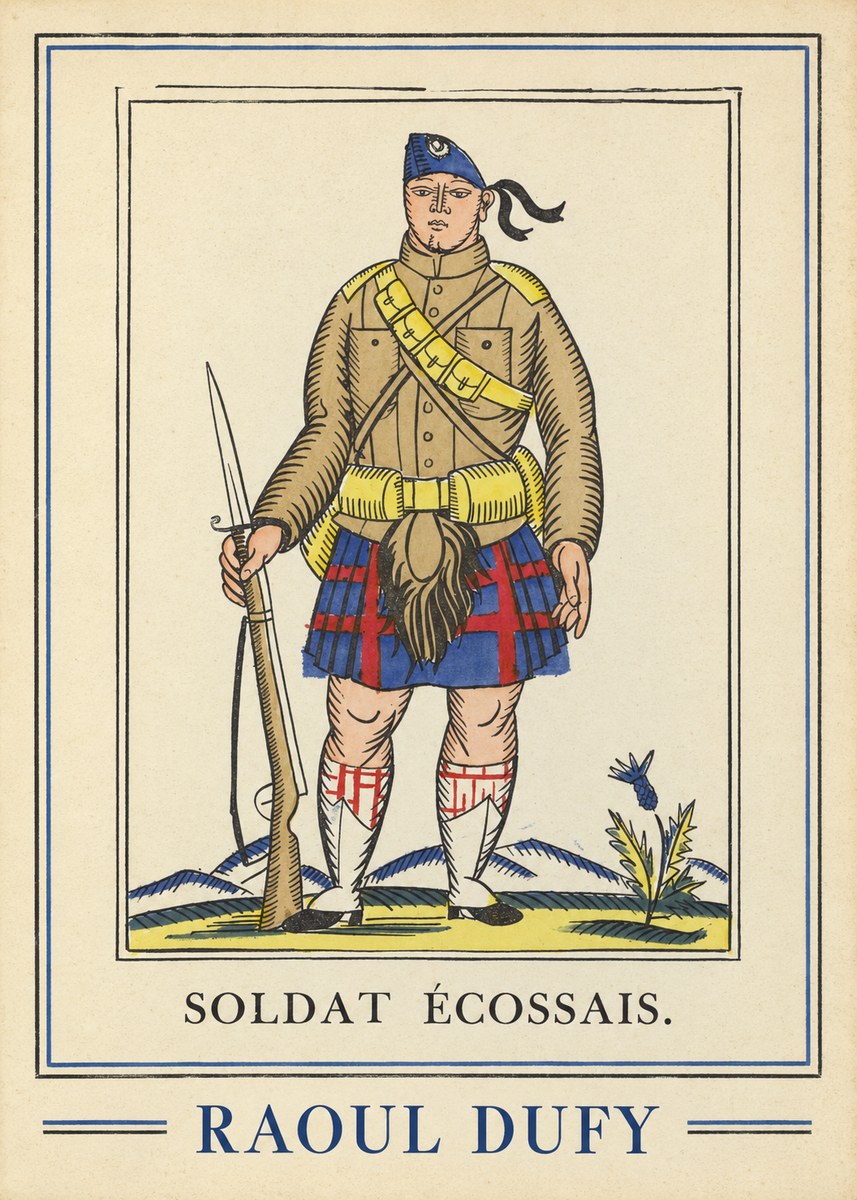 Raoul Dufy Soldat Écossais. No1 - Juliste