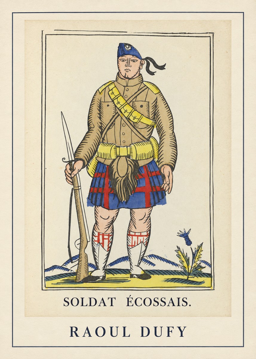 Raoul Dufy Soldat Écossais. No3 - Juliste