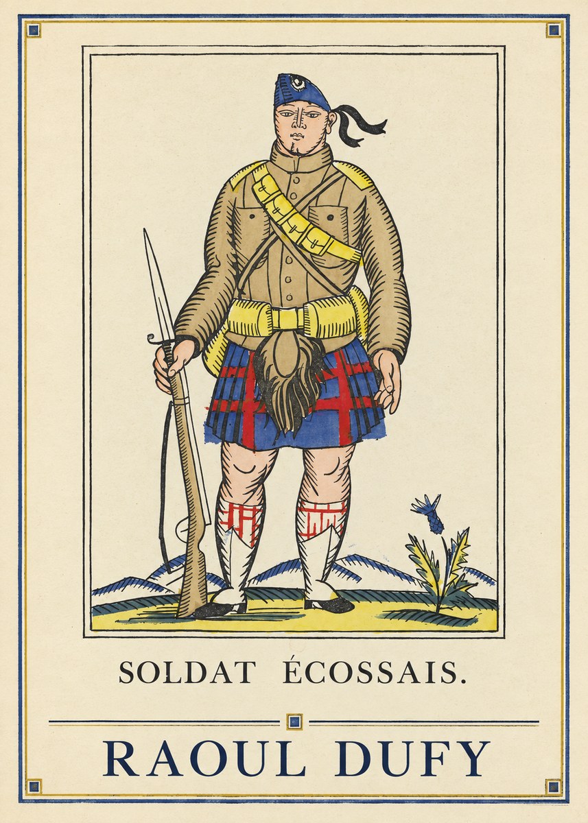 Raoul Dufy Soldat Écossais. No4 - Juliste