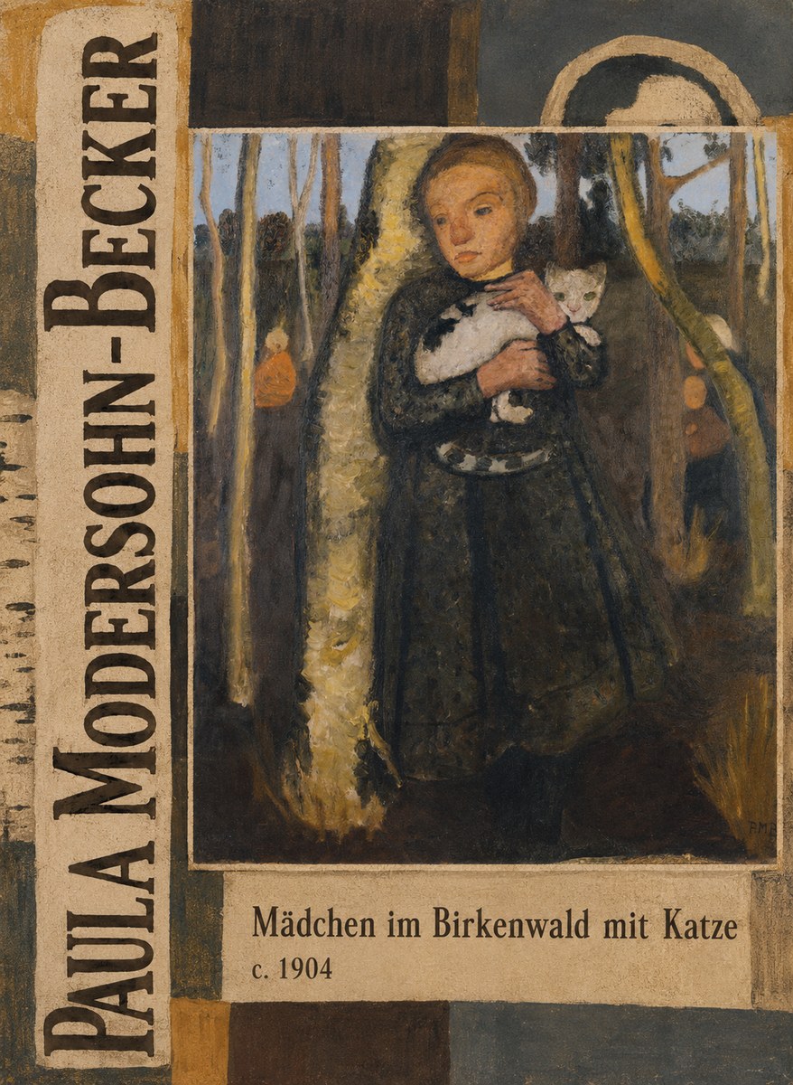 Paula Modersohn-Becker Mädchen Im Birkenwald Mit Katze No3 - Juliste