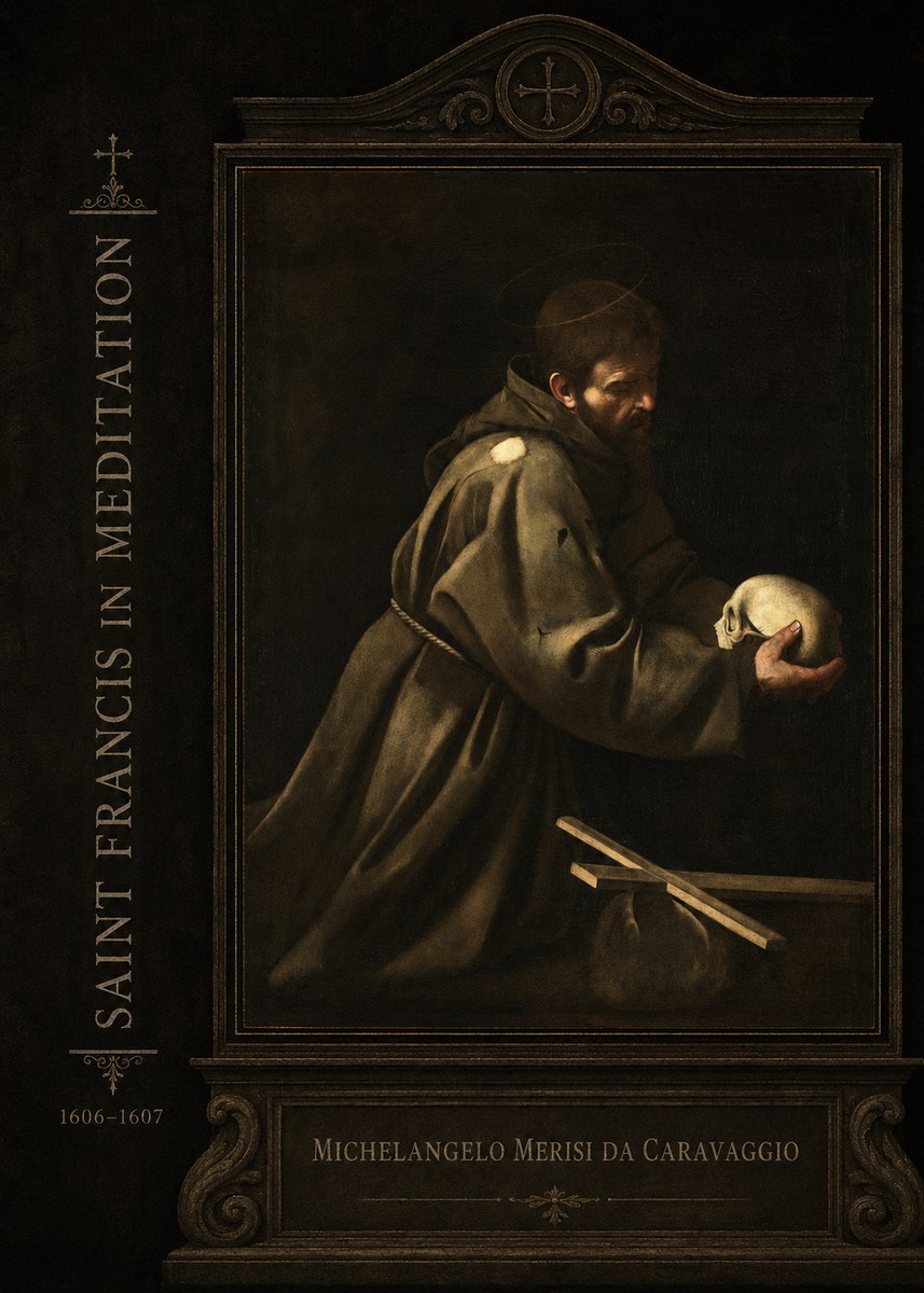 Michelangelo Merisi da Caravaggio Saint Francis in Meditation I No4 - Juliste
