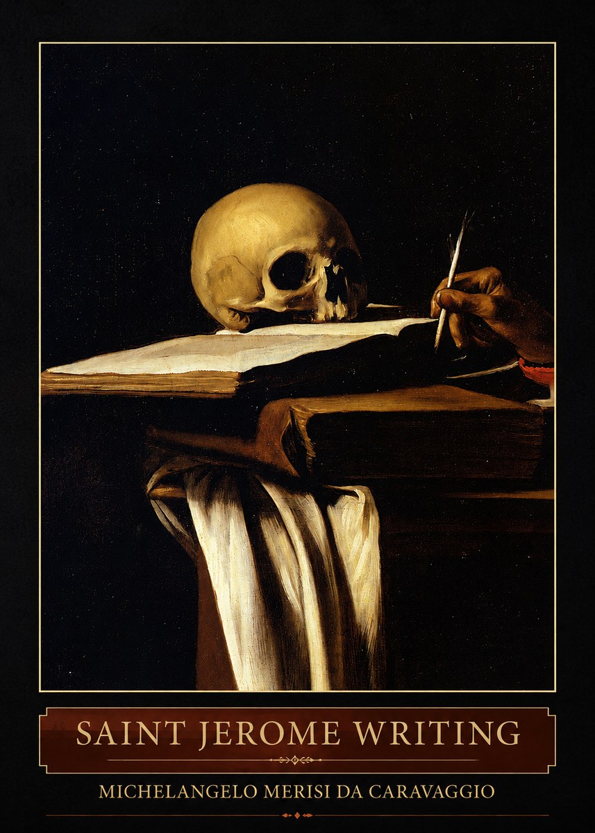 Michelangelo Merisi da Caravaggio Saint Jerome Writing III No2 - Juliste