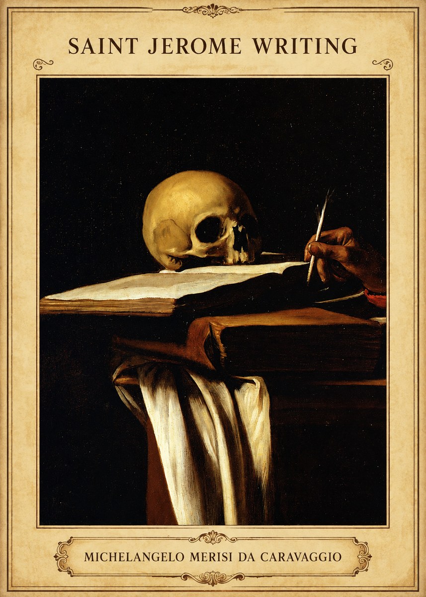 Michelangelo Merisi da Caravaggio Saint Jerome Writing III No5 - Juliste