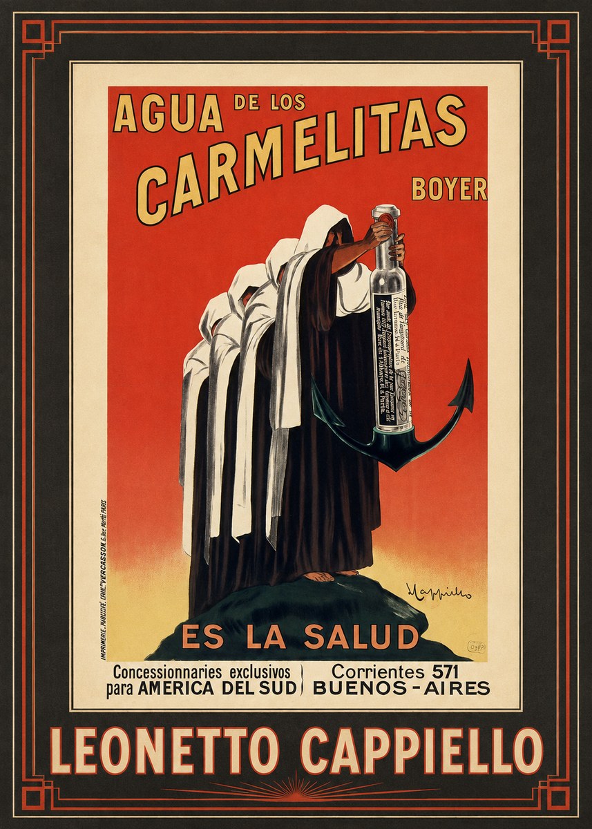Leonetto Cappiello Agua De Los Carmelitas Boyer No1 - Juliste