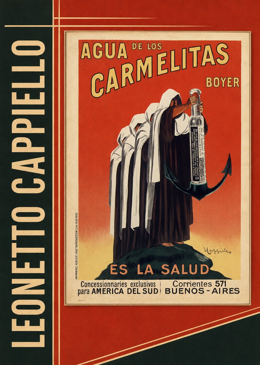 Leonetto Cappiello Agua De Los Carmelitas Boyer No2 - Juliste