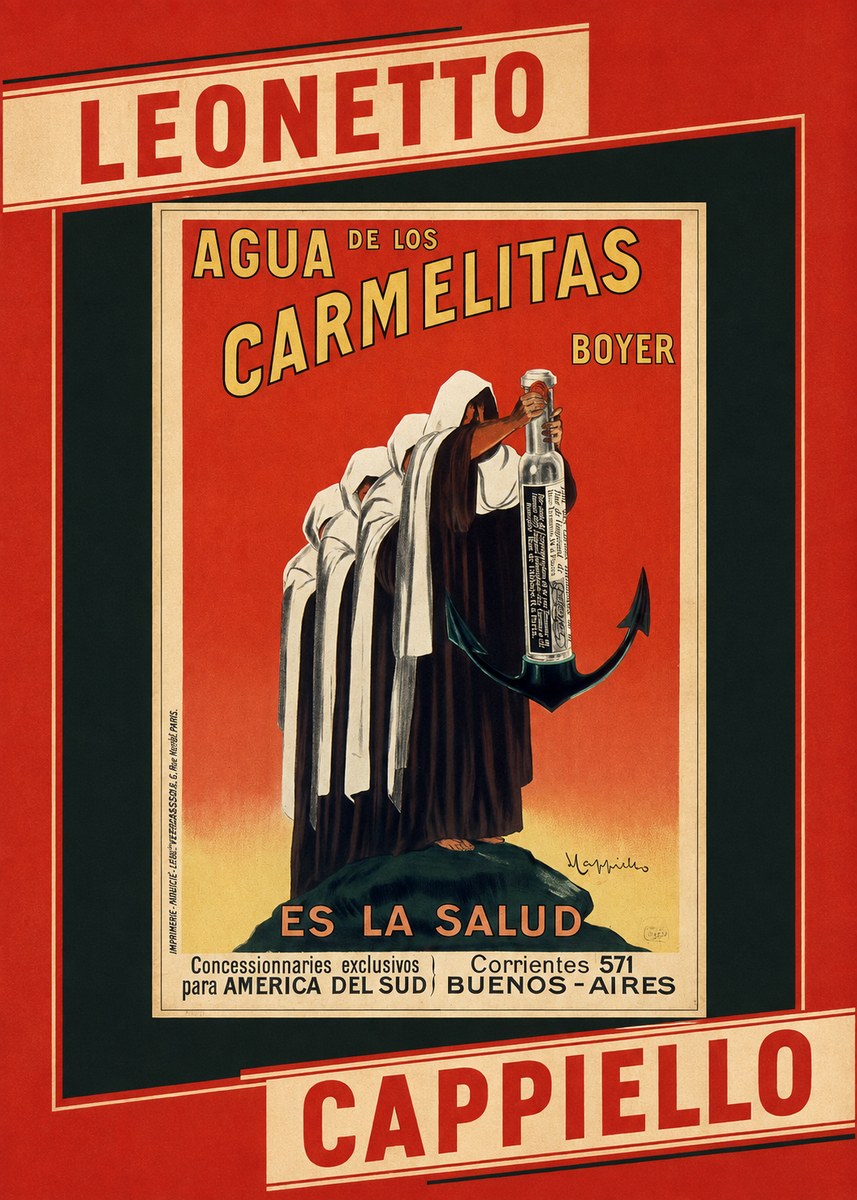 Leonetto Cappiello Agua De Los Carmelitas Boyer No6 - Juliste