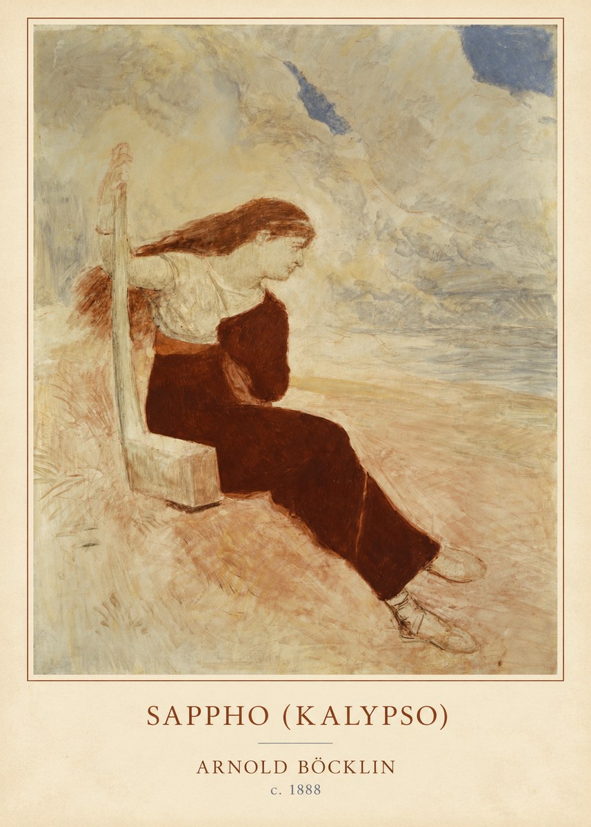Arnold Böcklin Sappho (Kalypso) No4 - Juliste