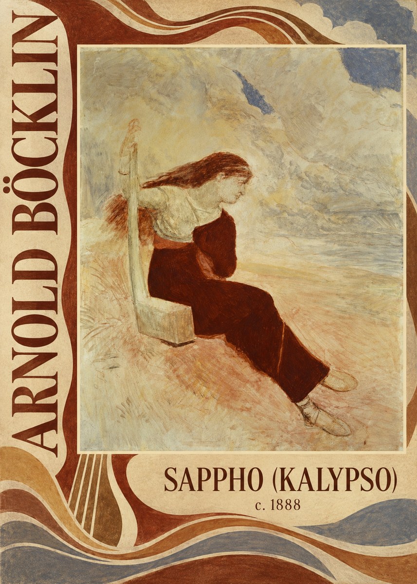 Arnold Böcklin Sappho (Kalypso) No5 - Juliste