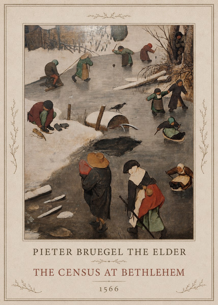 Pieter Bruegel The Census at Bethlehem II No1 - Juliste