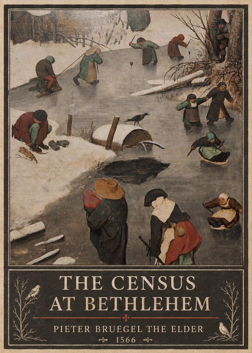 Pieter Bruegel The Census at Bethlehem II No3 - Juliste
