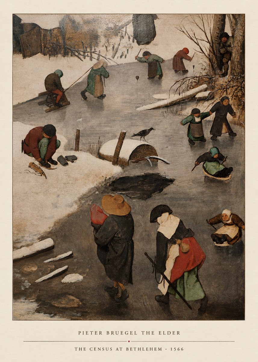 Pieter Bruegel The Census at Bethlehem II No4 - Juliste