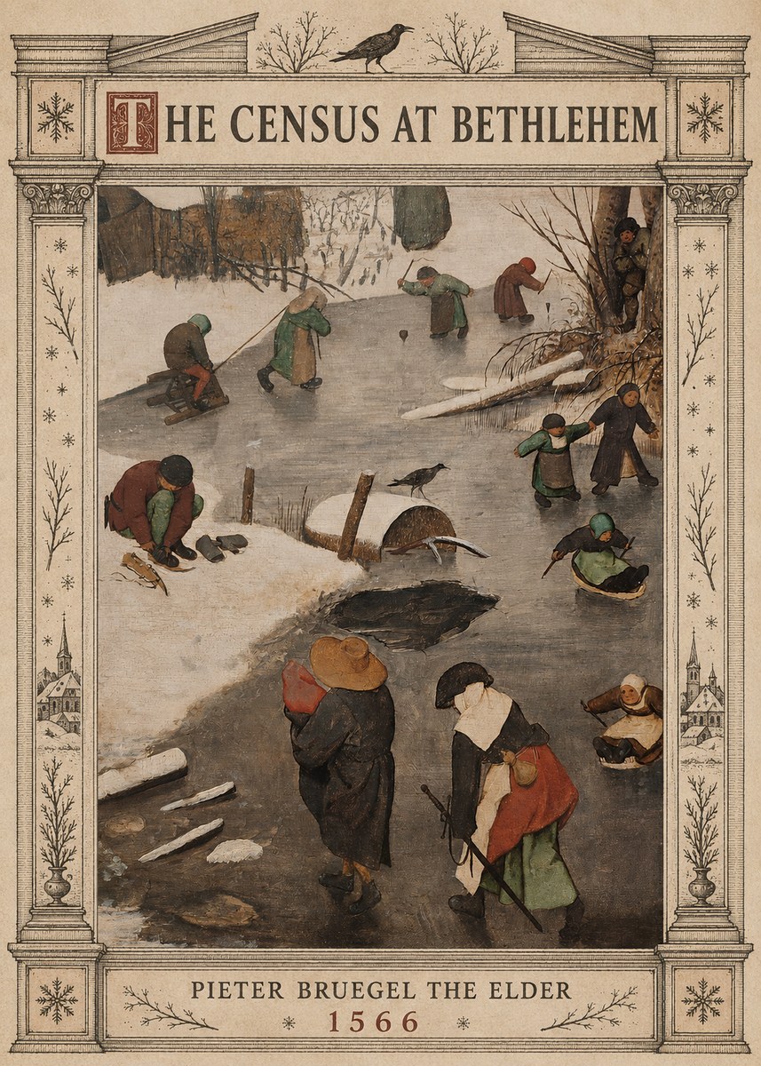 Pieter Bruegel The Census at Bethlehem II No5 - Juliste
