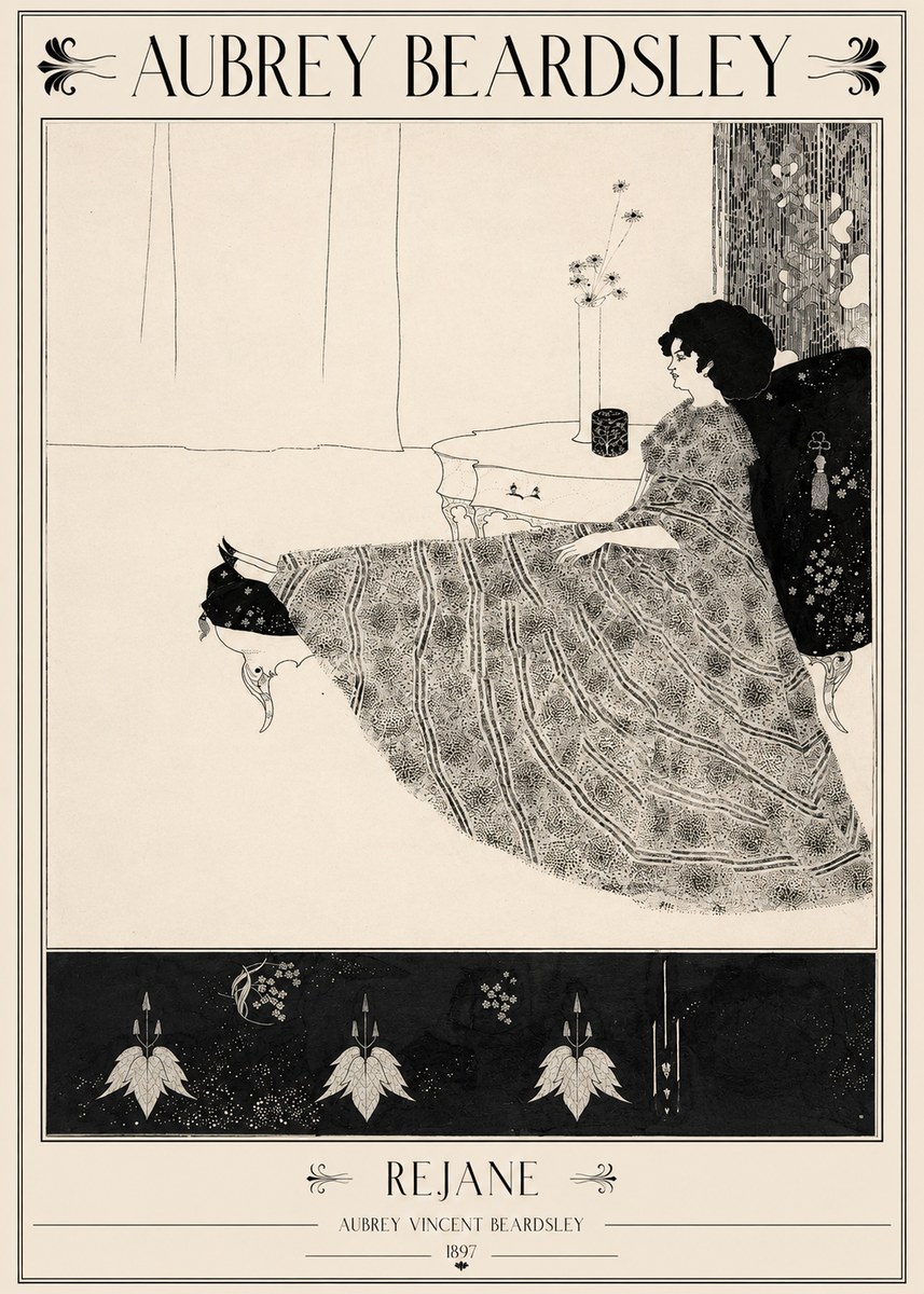 Aubrey Beardsley Rejane II No2 - Juliste