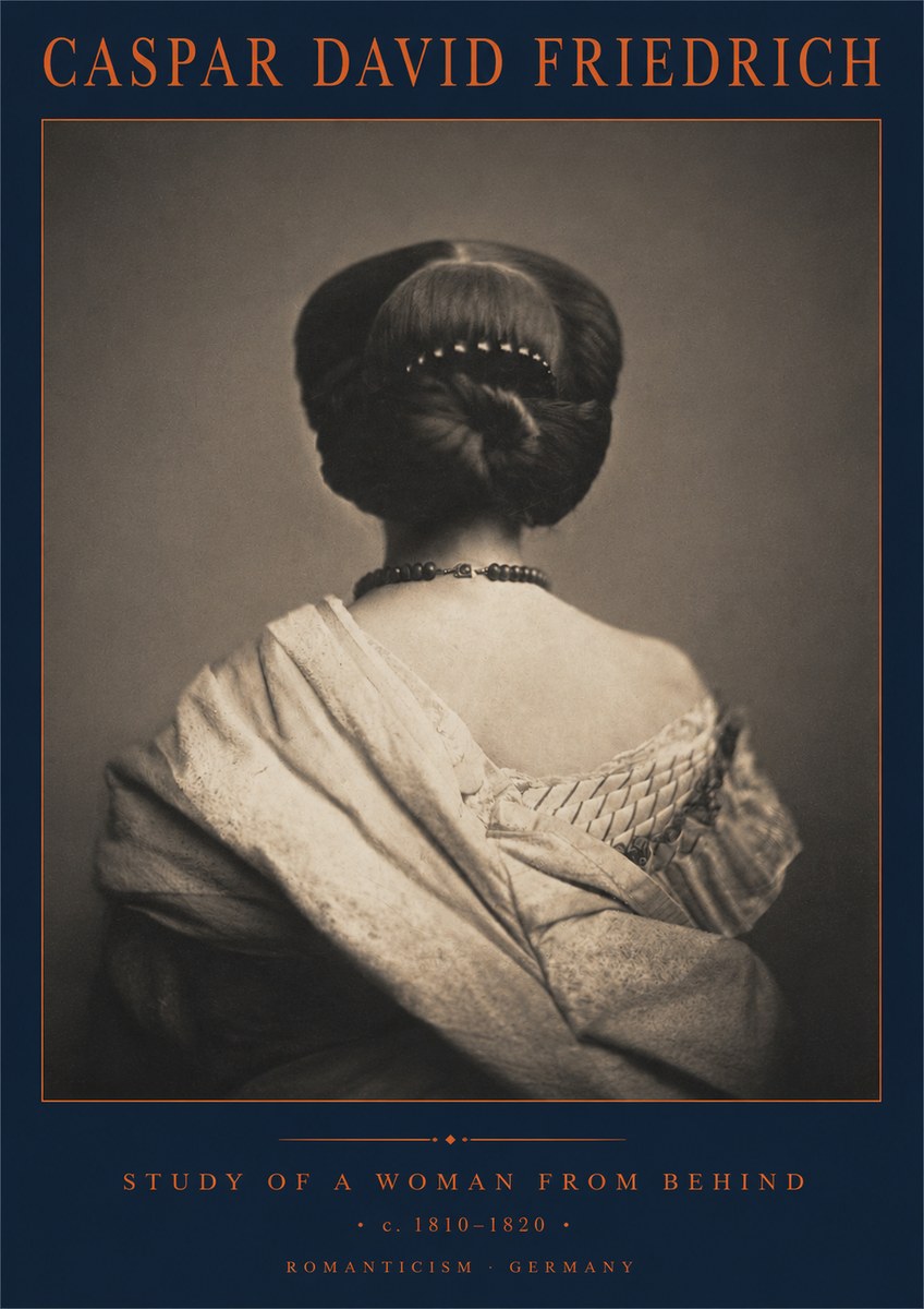 Caspar David Friedrich Study of a Woman from Behind No2 - Juliste