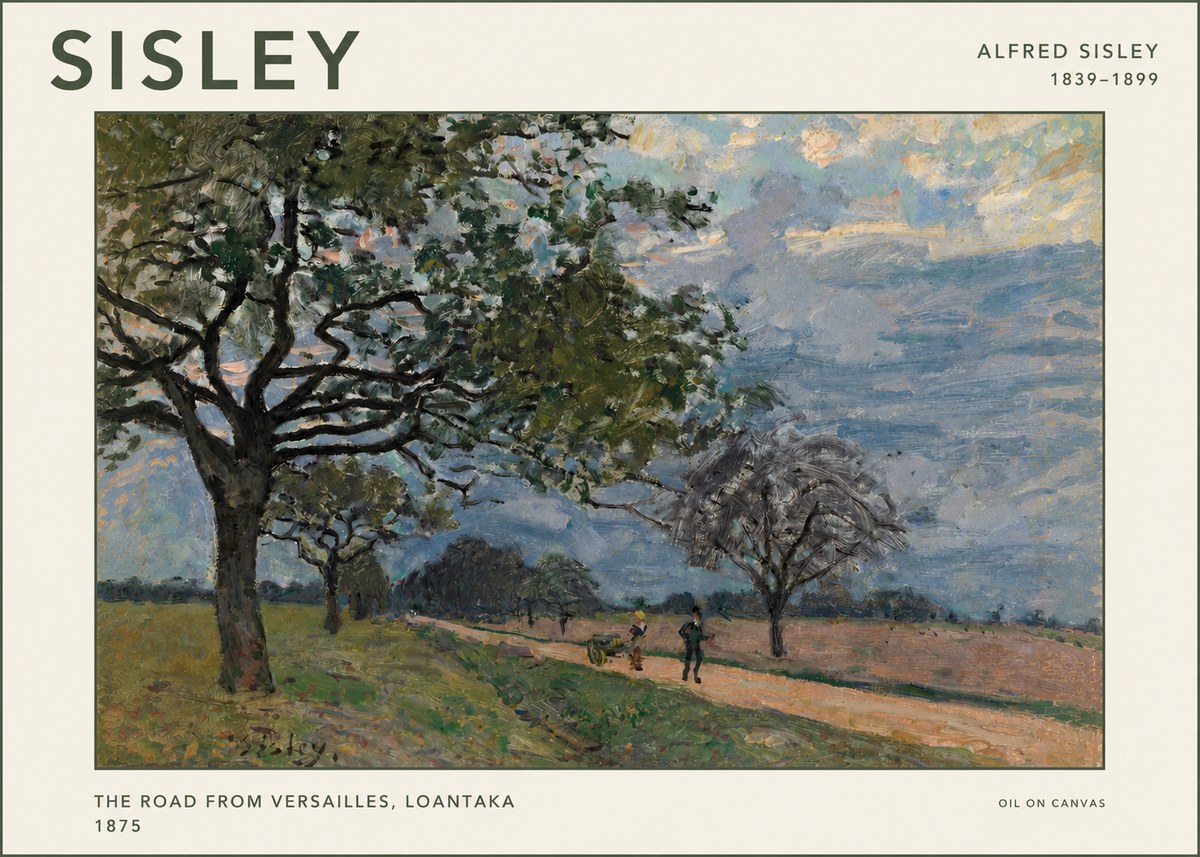 Sisley The Road from Versailles, Loantaka No4 - Juliste