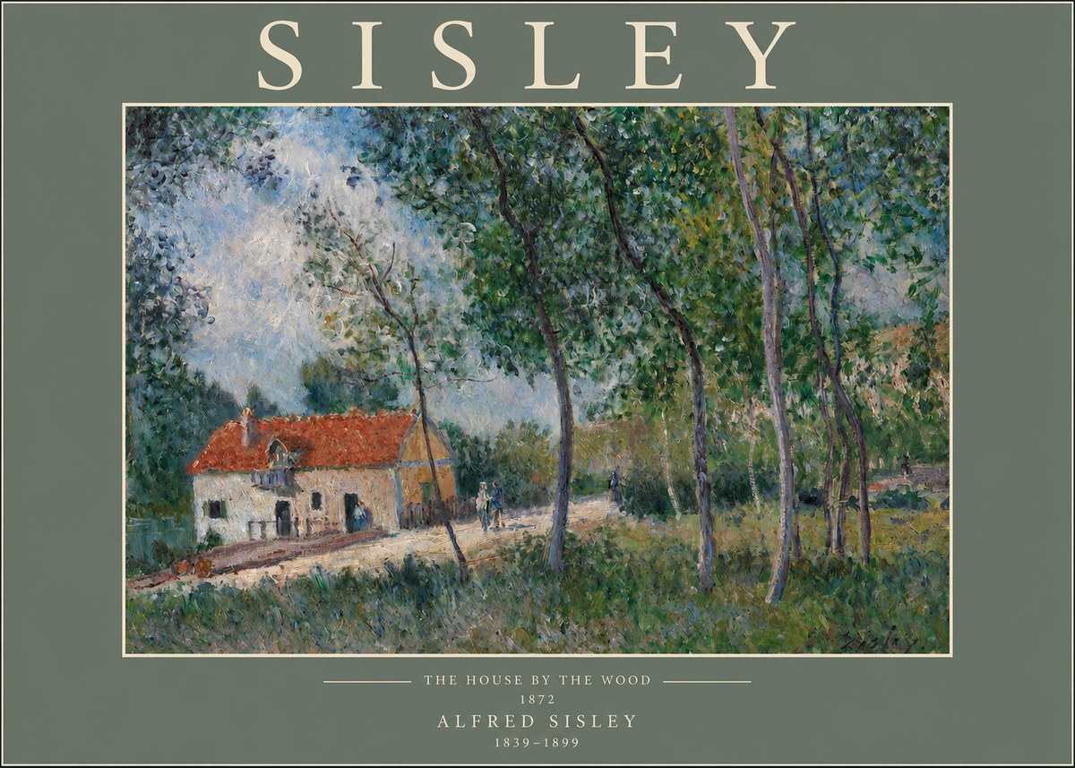 Sisley The House by the Wood No2 - Juliste