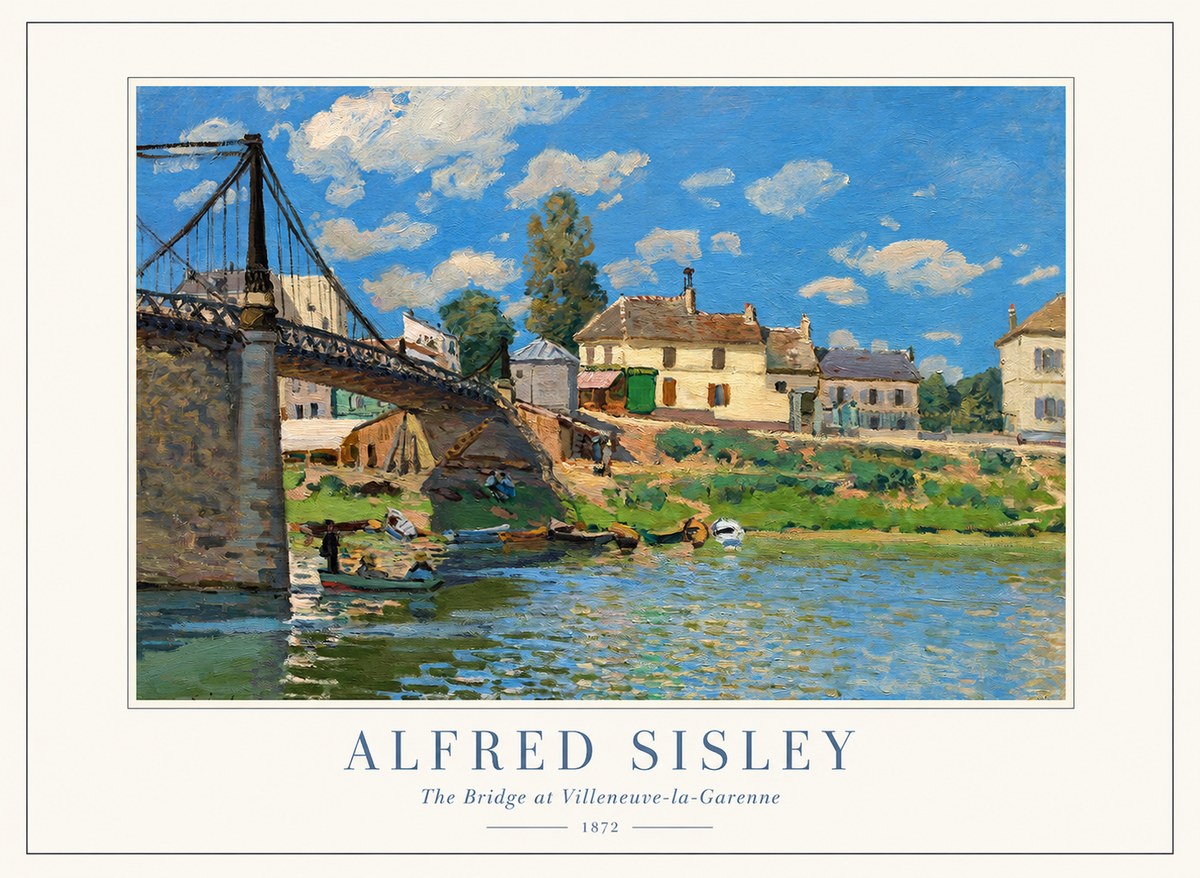 Sisley The Bridge at Villeneuve-la-garenne I No1 - Juliste