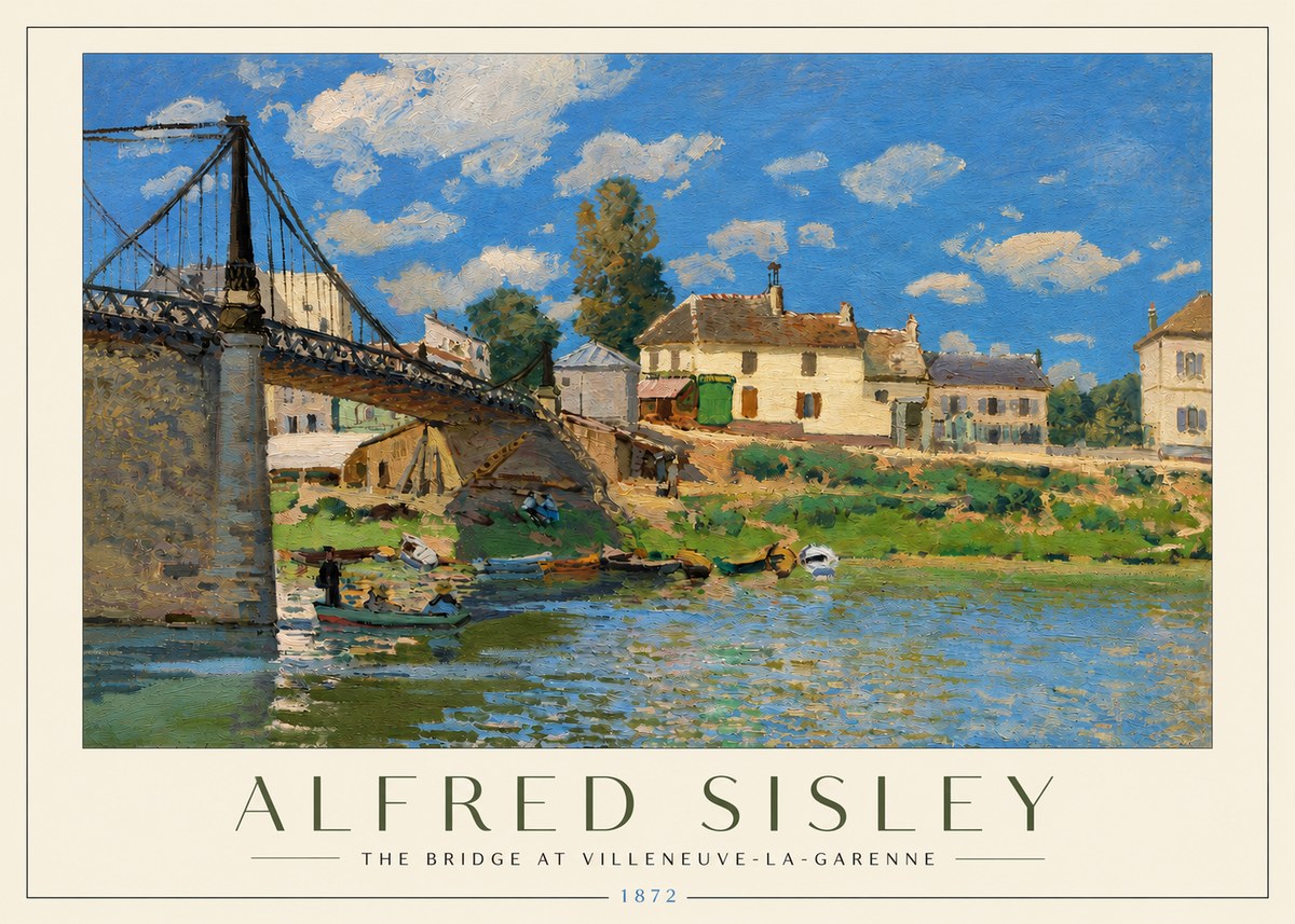 Sisley The Bridge at Villeneuve-la-garenne I No3 - Juliste